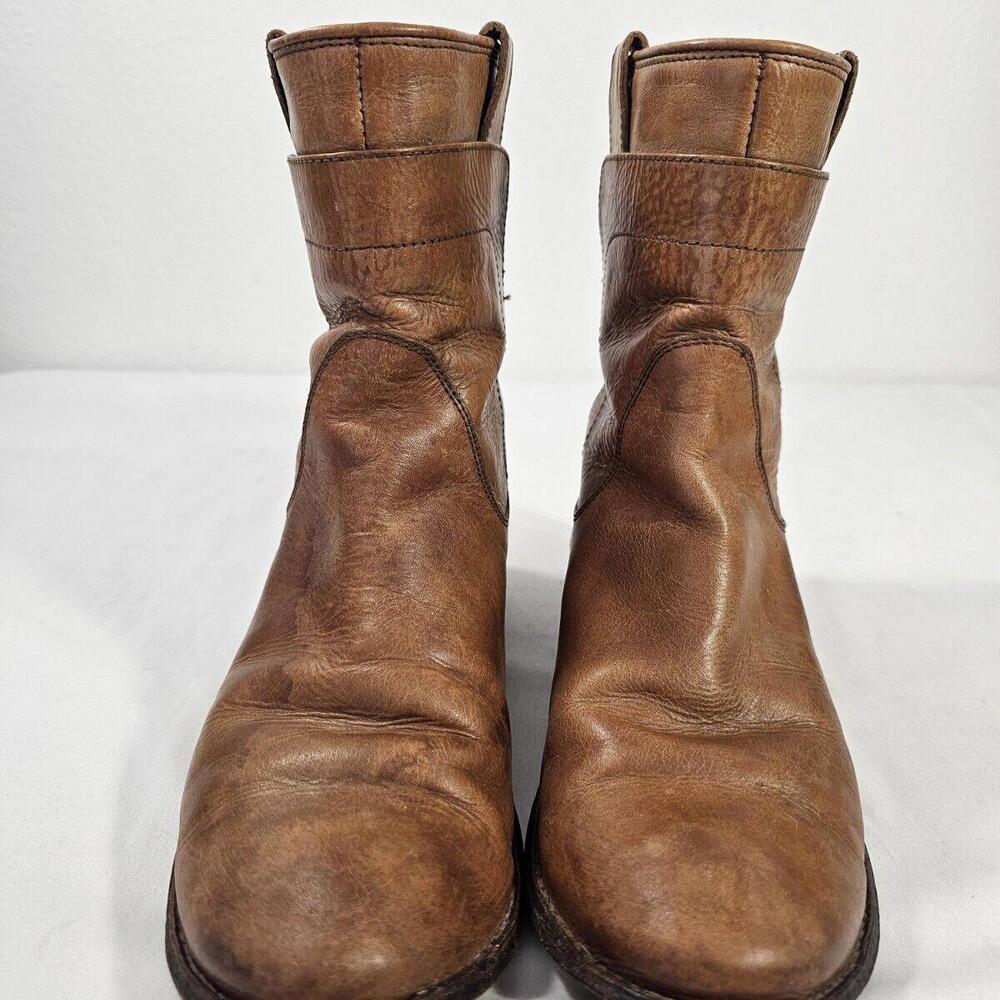 Frye Paige Short Riding Boot Sz 7.5M in Dark Brown. Cow Girl Costal Cowgirl - Picture 3 of 11